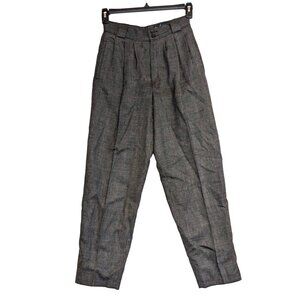 Vintage Giorgio Saint Angelo Houndstooth Wool Pants 8 Pleated Front Made In Egyp